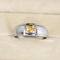 ราคา แหวนพลอยบุษราคัมแท้ ทรงกลมขนาด 4 มิล แหวยชาย ทรงปลอกมีด เงินแท้ 925 พลอยแท้ตรวจสอบได้ (22771257962)