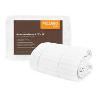 ราคา Picasso รุ่น Smile ผ้าห่มนวมใยสังเคราะห์ ผ้าไมโครซาติน ลายริ้ว สีขาว (21197666480)