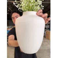 ราคา แจกันจัดดอกไม้ ขนาดสูง 24x17cm ทรงโอ่ง งามมากๆ สีขาวทรายๆ แจกันเซรามิค แจกันขนาดสูง แบบ dzj8899 ออกใบกำกับภาษีได้ (22555418689)