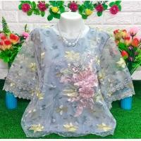 ราคา เสื้อลูกไม้ผ้าแก้วผ้า2205นิ่มใส่สบายมีซัปในทั้งตัวจร้า (21645991964)
