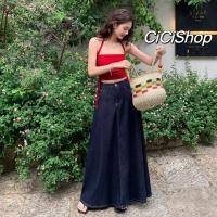 ราคา Cici 750 กระโปรงยีนส์ยาวทรงหางปลา ให้ลุคคลูๆเก๋ชิคๆ (22817583373)