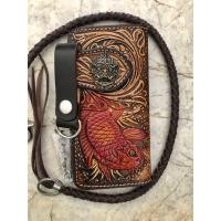 ราคา กระเป๋าสตางค์หนังแท้ กระเป๋าหนังผู้ชาย รุ่นใบยาว หนังวัวแท้ 100 กระเป๋าหนังแท้ ผลิตจากโรงงานไทย พร้อมส่ง (18808113196)