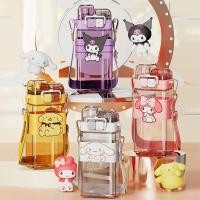 ราคา 520มล Kawaii Sanrio Cinnamoroll My Melody Kuromi ถ้วยน้ำร้อนตุ๊กตุ่นฟิกเกอร์อนิเมะความจุสูงพกพาได้ถ้วยน้ำแก้วน้ำพลาสติกฟาง (22449444687)