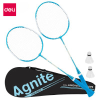 ราคา Deli ชุดไม้แบดมินตัน ไม้แบดมินตันแพ็คคู่ ไม้แแบดมินตัน ไม้แบดคู่ ไม้แบต แบดมินตัน ฟรี ลูกแบด3ลูก พร้อมปลอกใส่ Badminton Racket (22775160498)