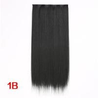 ราคา 5Clips in Hair Extension 60Cm Long Straight Synthetic Invisible Natural Black Brown for Women (22648767310)
