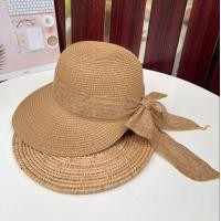 ราคา Hats Shop9 หมวกสานกันแดด ตกแต่งคาดโบว์ด้านหลัง หมวกทรงกล์อฟ พร้อมส่งจากไทย A001 (18566910670)