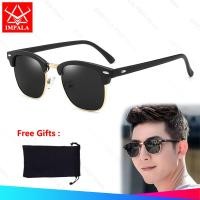 ราคา IMPALA QT1662W แว่นตากันแดดสไตล์เกาหลีสำหรับผู้ชายและผู้หญิง Anti Glare ขับรถตกปลาแว่นตากันแดดกีฬากลางแจ้งสไตล์ UV400สีดำแว่นตา (11341314898)