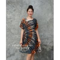 ราคา เดรสสั้น ผ้ามัดย้อม มินิเดรส พริ้วใส่สบาย เดรสมัดย้อม (22794377848)