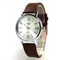 ราคา นาฬิกาข้อมือชาย OMQ เรือนเหล็ก สาย หนังแท้ ระบบQuartz 3เข็ม สไตล์คลาสสิค เรียบหรู ส่งเร็ว ส่งไว (21604929281)