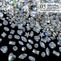 ราคา UR SUGAR Crystal White Nail Rhinestone AB Charms Luxury Nail Art Flatback Gems for 3D Nail Decorations Glitter Nail Decal (21723104888)