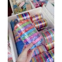 ราคา ริบบิ้น แพ็คละ10ม้วน ริบบิ้นเหรียญโปรยทาน ทำพวงมาลัย ห่อของขวัญ (20973966197)