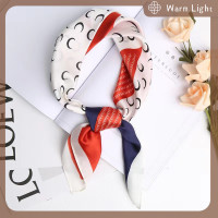 ราคา Warm Light แฟชั่นผ้าพันคอสี่เหลี่ยมพิมพ์ลายฮิญาบสำหรับผู้หญิงผ้าไหมซาตินผ้าโพกหัวมุสลิมที่คาดผมผ้าพันผ้าคลุมไหล่พันรอบ (22299086060)