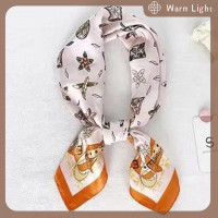 ราคา Warm Light แฟชั่นผ้าพันคอสี่เหลี่ยมพิมพ์ลายฮิญาบสำหรับผู้หญิงผ้าไหมซาตินผ้าโพกหัวมุสลิมที่คาดผมผ้าพันผ้าคลุมไหล่พันรอบ (22299086062)