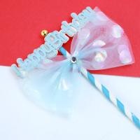 ราคา ป้ายปักเค้ก โบว์ตกแต่งเค้ก สีทอง ชมพู ฟ้า เงิน 12x21cm (21729324635)
