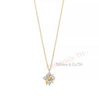 ราคา Tiffany Co Schlumberger Lynn Yellow Rose White จี้ทองคำ 18k ประดับเพชรทองคำขาว (22421488726)