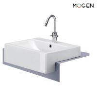 ราคา MA154 ไฟลท อ่างล้างหน้า ชนิดฝังครึ่งเคาน์เตอร์ สีขาว MOGEN (21372968448)