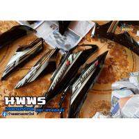 ราคา ชุดสีเวฟ125i เวฟ125s WAVE125i WAVE125S ไฟเลี้ยวบังลม ครบชุด 14 13 ชิ้น พร้อมสติ๊กเกอร์ สีดำเงา (20878295539)