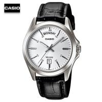ราคา Velashop นาฬิกาข้อมือผู้ชายคาสิโอ Casio Standard สายหนัง สีดำ หน้าปัดขาว รุ่น MTP 1370L 7AVDF MTP 1370L 7A MTP 1370L (100063114)