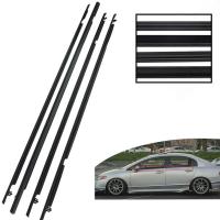 ราคา 4 ชิ้น คิ้วรีดน้ำ ขอบกระจก honda CIVIC FD ปี 2006 2011 แก้ปัญหาน้ำรั่ว ยางหลุดร่อน แตก เสื่อมสภาพ (22259488487)