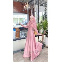 ราคา ชุดเดรสอิสลามสำหรับผู้หญิง ชุดพร้อมผ้าคลุม แถมฟรีผ้าคลุม ชีฟองพันยาวผืนเปล่า รุ่นดาวิ แฟชั่นมุสลิม ชุดเดรสทรงบานใส่ออกงาน สวยมาก (21826624229)