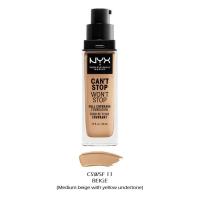 ราคา NYX Cant Stop Wont Stop Full Coverage Foundation รองพื้น คุมมัน ติดทนนาน 24 ชั่วโมง (19721112884)