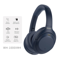 ราคา Sonny WH 1000XM4 Bluetooth Headphones หูฟัง Bluetooth ไร้สาย with Mic for IOS Android PC Headphones Gaming หูฟังเบสหนักๆ หูฟังไร้สายแบบพกพา Sony หูฟัง Bluetooth ไร้สาย WH1000XM4 (22875173129)
