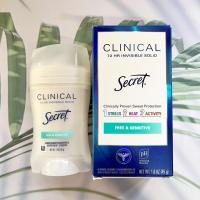 ราคา ซีเครท โรลออนสติ๊ก ระงับเหงื่อ กลิ่นกาย สำหรับผู้หญิง Clinical Strength Invisible Solid Antiperspirant 45g Secret (7386604702)