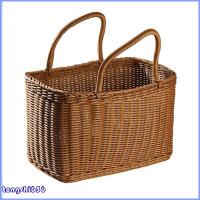 ราคา Home Shopping Basket Hand Vegetable Basket Decorative Woven Basket Flower Arrangement Basket Imitating Rattan Picnic Bag (22642176808)