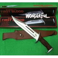 ราคา มีดพกอุปกรณ์ มีดแรมโบ้ 3 RAMBO FRlST BLOOD ใบเลส พร้อมซองหนังสีน้ำตาล ยาว 40cm มีดอเนกประสงค์ เหมาะกับการเดินป่า สินค้าพร้อมส่ง (16852277886)