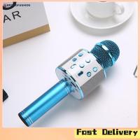 ราคา Broadfashion WS858 Mobile Phone Karaoke Microphone Wireless Bluetooth compatible Capacitor Microphone Audio (21190198678)