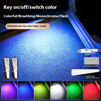 ราคา Kebidumei ไฟสำหรับเปิดประตูรถยนต์2ชิ้นไฟแสงต้อนรับ LED ระบบแม่เหล็กชาร์จ USB ไร้สายไฟสัญญาณไฟฉุกเฉินป้องกันการชน (22749247098)