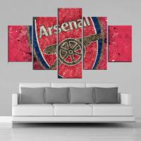 ราคา 5แผงอาร์เซนอล HD โลโก้คลับฟุตบอลสติ๊กเกอร์ติดผนังแขวนภาพวาดห้องนอนห้องนั่งเล่นโปสเตอร์ภาพวาดติดด้วยตนเองตกแต่งบ้าน ไม่มีกรอบ (14356191356)