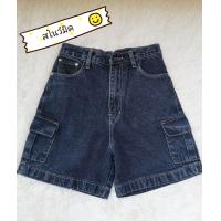 ราคา A09 กางเกงยีนส์ขาสั้น เอว สูง คาร์โก้ ยีนส์ ส โนว์ ผ้าไม่ยืด มีไซส์S 2xl OnTheWay Jeans (21440429268)