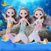 ราคา Esspreso แต่งตัวตุ๊กตานางเงือกเด็กตุ๊กตาบาร์บี้สาวเจ้าหญิง24เซนติเมตรตุ๊กตาของเล่น (15974207993)