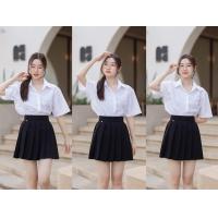 ราคา เสื้อนักศึกษาทรงบอย ทรงบอยไม่มีกระเป๋า รอบอก36 50 ทรงตรงไม่เข้ารูป (22818668228)