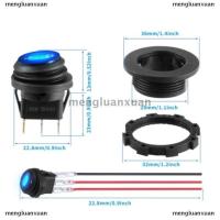 ราคา mengluanxuan สวิทช์สลับกันน้ำสีฟ้า LED เรืองแสงรอบสวิทช์กันน้ำร้อนละลายขั้วสาย (22875819567)