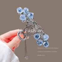 ราคา หรูหราเล็กๆน้อยๆสไตล์ชาแนลใหม่กิ๊บของผู้หญิงหวานสง่างามดอกกุหลาบคว้าคลิปขั้นตอนสั่นพู่ฉลามคลิปกิ๊บ (22670653736)