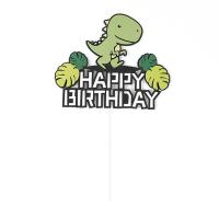 ราคา ป้ายวันเกิด ป้ายHBD ไดโนเสาร์ตัวน้อยน่ารัก ไดโนเสาร์ ป้ายวันเกิด แต่งเค้ก (22360367145)