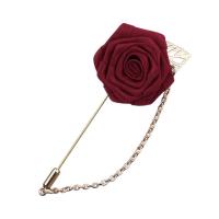 ราคา เข็มกลัด รูปดอกไม้ สําหรับติดเสื้อสูท งานแต่งงาน Mens Suit Rose Flower Brooches Canvas Fabric Ribbon Tie Lapel Pin Badge With Tassel Chain Men Wedding Boutonniere Brooch (19308533746)