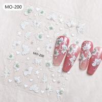 ราคา UR SUGAR 3D Cute White Wildflower Colored Beautiful Daisy Flower Sunflower Embossed Relief Nail Art Decoration Sticker Manicure Decals (21563398978)