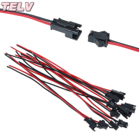 ราคา TELV 15cm 10pcs Long JST SM 2Pins PLUG MALE TO FEMALE Wire CONNECTOR (22568843301)