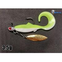 ราคา เหยื่อปลอม BIG CURLY TAIL MINNOW ปลายางพร้อมตก สำเร็จรูป (13963276907)