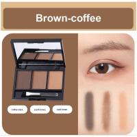 ราคา ที่เขียนคิ้วตลับ คิ้วฝุ่นอัดแข็งตลับ กันน้ำ สไตล์เกาหลี Makeup 3in1 Eyebrow Powder (22729774518)