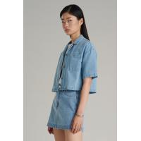 ราคา Mc jeans เสื้อเชิ้ตผู้หญิง ทรงโอเวอร์ไซส์ สียีนส์ฟอกอ่อน MWSZ246 (22734198081)