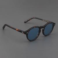 ราคา Moscot lemtosh แว่นกันแดดผู้หญิงย้อนยุคหน้าเล็กแว่นตากรอบกลมรุ่นเดียวกับ John Depu แว่นกันแดดสีม่วงผู้ชาย (20238522667)