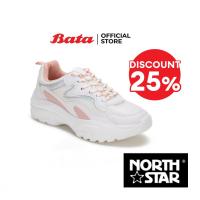 ราคา Bata บาจา ยี่ห้อ North Star รองเท้าผ้าใบ Sneakers รองเท้าลำลอง ผ้าใบแฟชั่น พร้อมเทคโนโลยี Life Natural ลดกลิ่นอับ สำหรับผู้หญิง รุ่น Dare สีขาว 5311032 (16860197445)