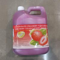 ราคา น้ำสตอเบอรี่ 4500 ml น้ำผลไม้น้ำหวานน้ำสตอเบอรี่เข้มข้น Strawberry juice 4500 ml Fruit juice sweet juice concentrated strawberry juice (15382580655)
