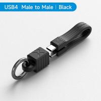ราคา Hagibis USB 4สายแบบพกพาพวงกุญแจ240วัตต์ USB ชาร์จ C ไปยังสายเคเบิล Type C การถ่ายโอนข้อมูล40Gbps การแสดงผลวิดีโอ8K 60Hz สำหรับ iPhone 16 15 Pro Thunderbolt 4 3ฮับภายนอก (22893524592)