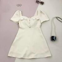 ราคา ELSA Y063 ชุดเดรสกระโปรงคอเหลี่ยมแขนสั้นแต่งกระดุมกระเป๋าหน้าซิปซ่อนหลัง เรียบหรูดูผู้ดีสุดๆ ใส่เที่ยว ออกงาน ทำงาน งานมงคล (22803404879)