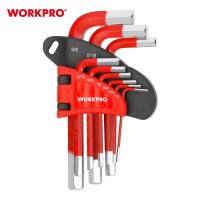ราคา WORKPRO ชุดประแจแอลหกเหลี่ยม หัวบอล 9 ชิ้น แบบสั้น แบบยาว ชนิดงานหนัก (21563722292)
